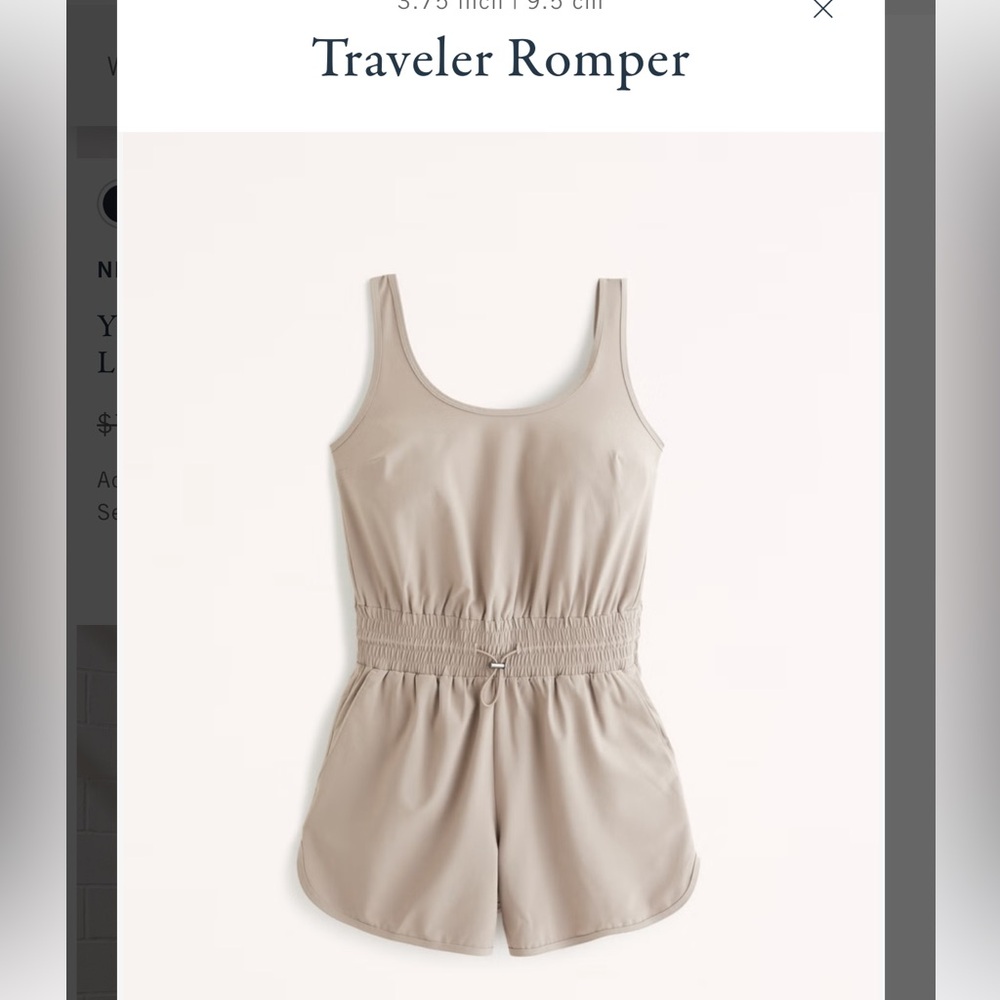 Abercrombie travel romper in light brown